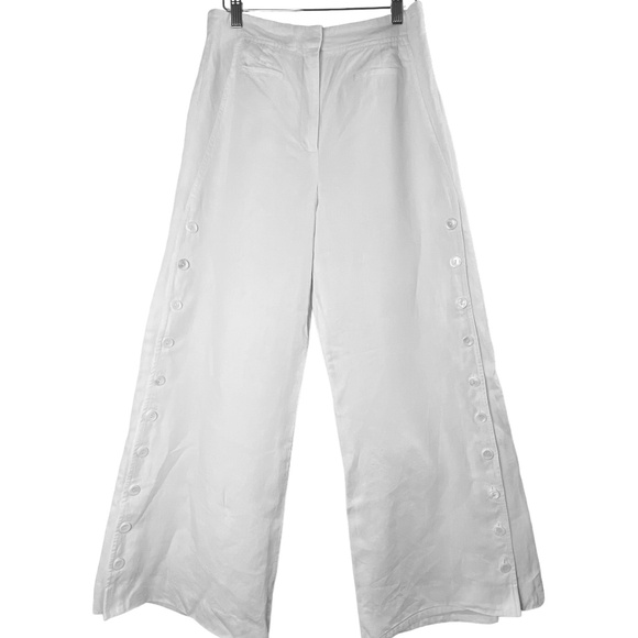 Worth Pants - 🌞 WORTH COLLECTIVE - 100% linen pant wide leg in off-white size 4